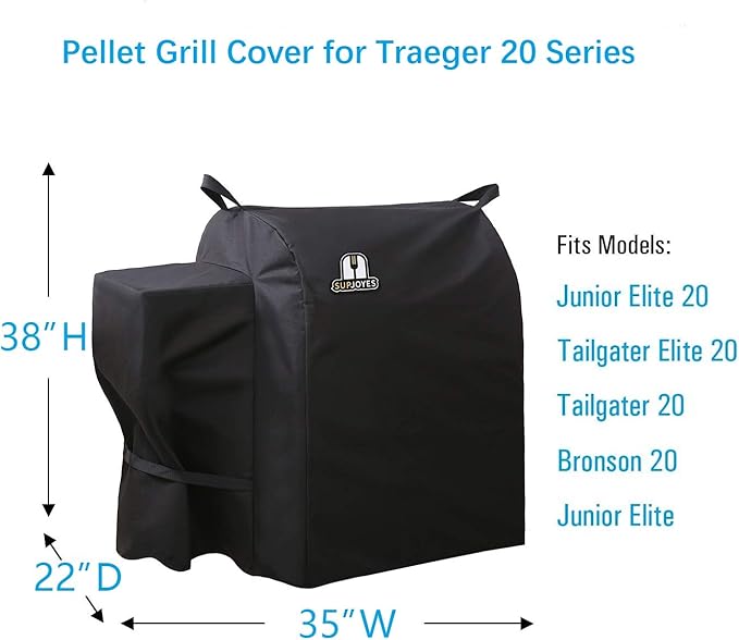 SUPJOYES Grill Cover for Traeger Tailgater 20 Series, Heavy Duty Waterproof - Image 2