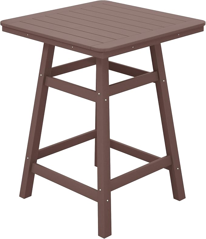 Costaelm Outdoor Bar Table, Patio Bistro Dining Pub Table by Costaelm