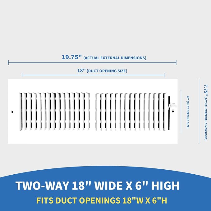 18x6 Vent Register, Vent Covers - Image 2