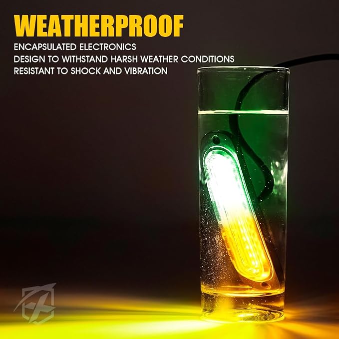 Xprite Amber Green LED Surface Mount Strobe Lights Kit, w/Control Panel - Image 6