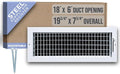 Fits 18x6 Duct Opening Steel Adjustable Air Supply Grille by Handua | Register by Handua