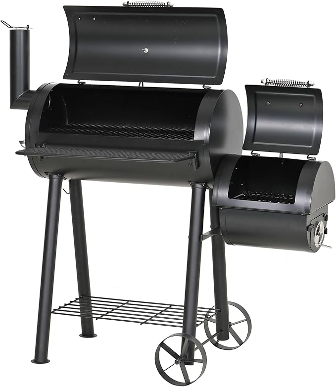 GREEN PARTY Offset Smoker Charcoal Grills - Image 2