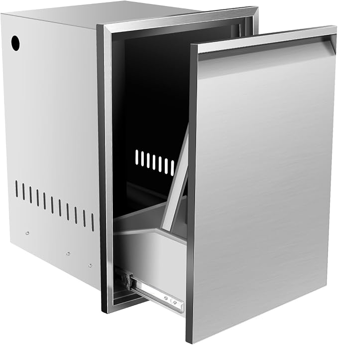 Outdoor Kitchen Drawers, Box Frame Style Flush Mount BBQ Drawer w/Stainless by OLIPIC