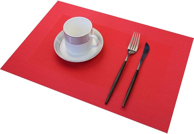 Vinyl Placemats Heat-Resistant Table Mats Washable Easy Clean Plastic Placemats - Image 8