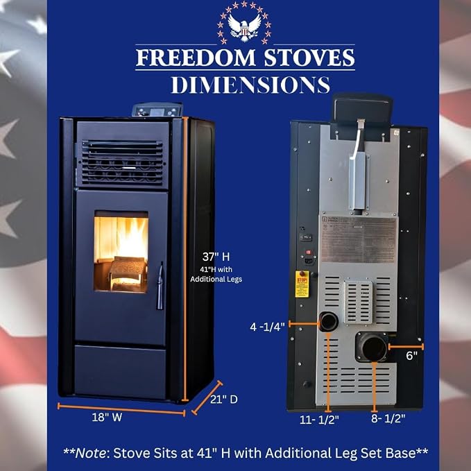 Freedom Stoves Freestanding Independence PS21 Pellet Stove - Image 3