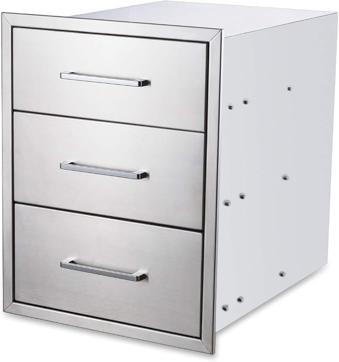 20" W x 27" H x 23" D Stainless Steel Outdoor Kitchen Drawers BBQ Drawers by Unknown