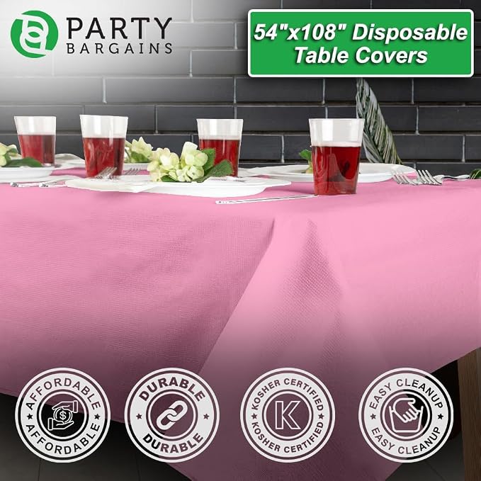 PARTY BARGAINS 5 Disposable Table Covers - Image 2