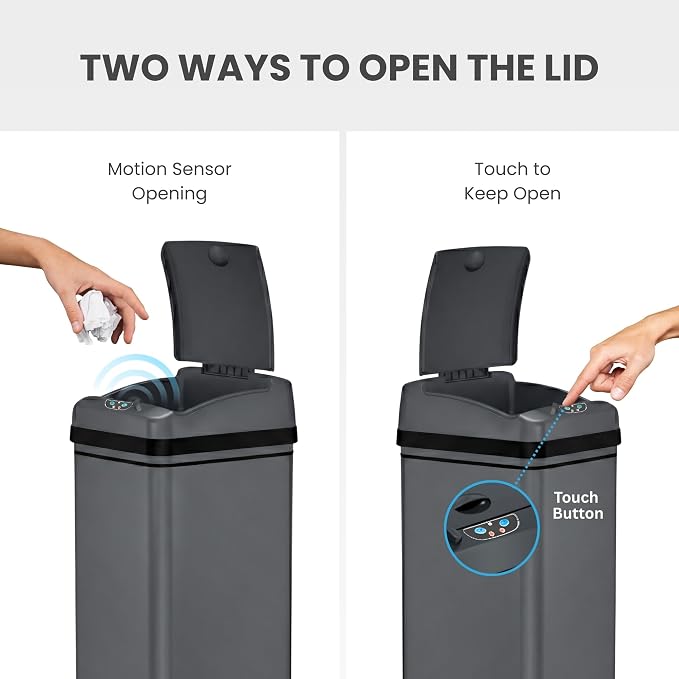 iTouchless 50 Liter / 13 Gallon Kitchen Trash Can - Image 3