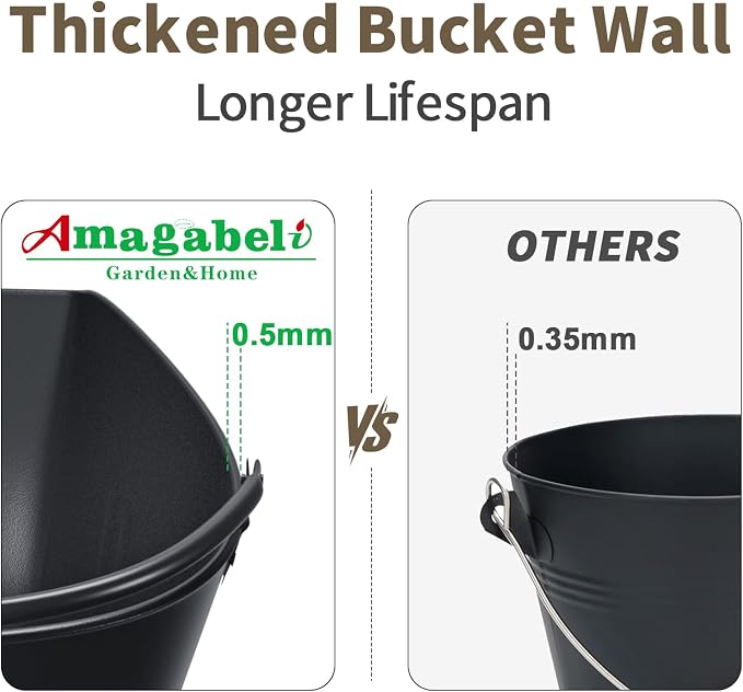 AMAGABELI GARDEN & HOME XXL 5-Gallon Ash Bucket - Image 6