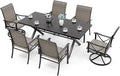 Kurapika 7-Piece Patio Dining Set, Outdoor Large Table by Kurapikafurniture