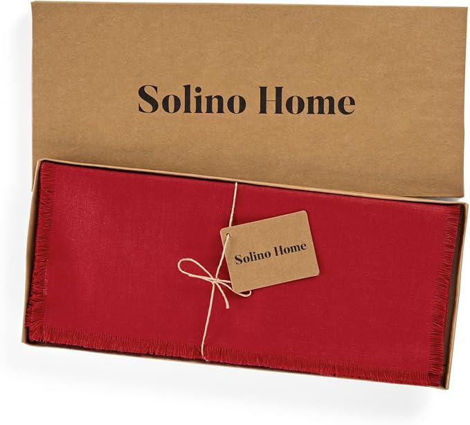 Solino Home Fringe Linen Table Runner 60 Inches - Image 5