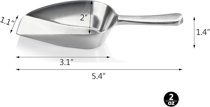 New Star Foodservice 34646 One-Piece Cast Aluminum Flat Bottom Bar Ice Flour - Image 2
