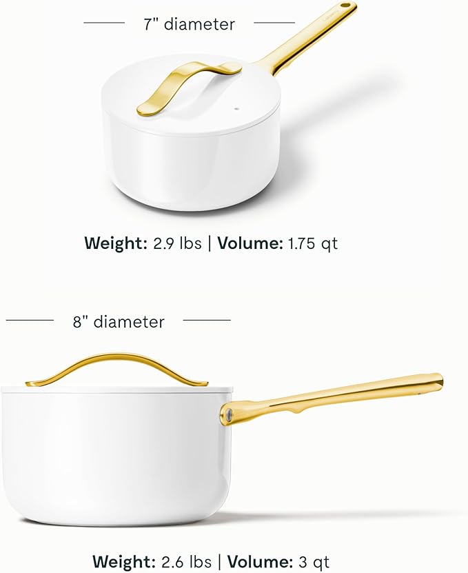Caraway Nonstick Ceramic Sauce Pans - Image 3