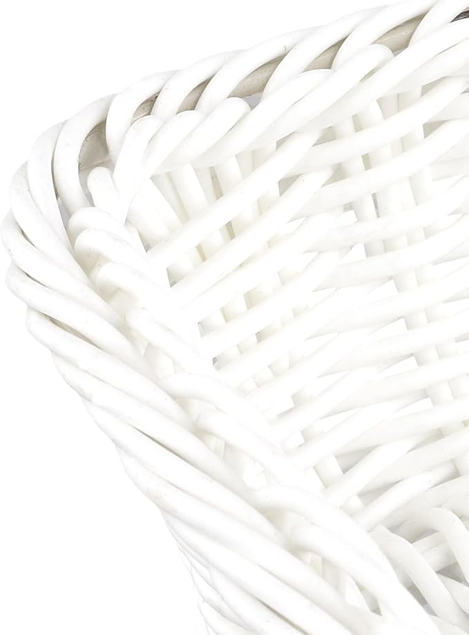 5 Pack Poly Wicker Bread Baskets 15.7x11.8x2.8 Inch, Restaurant-Grade Food - Image 3