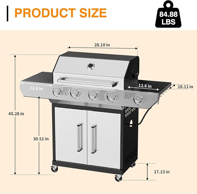 4-Burner Propane Gas Grill - Image 8