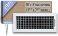 Fits 16x6 Duct Opening Steel Adjustable Air Supply Grille by Handua | Register by Handua