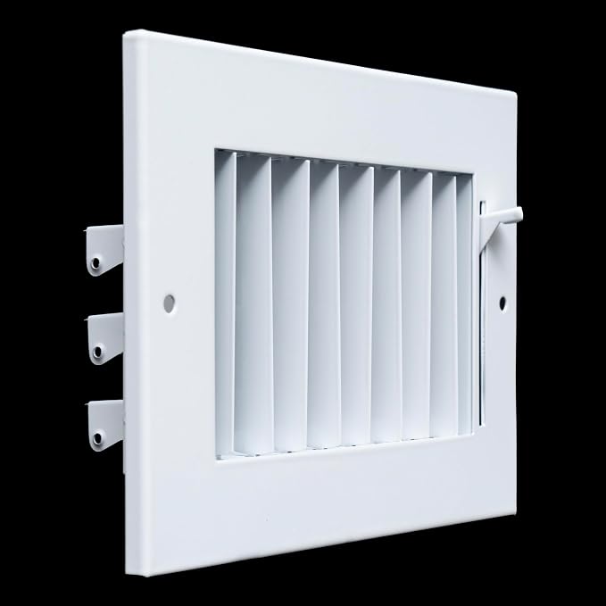 Fits 6x4 Duct Opening Steel Adjustable Air Supply Grille by Handua | Register - Image 4