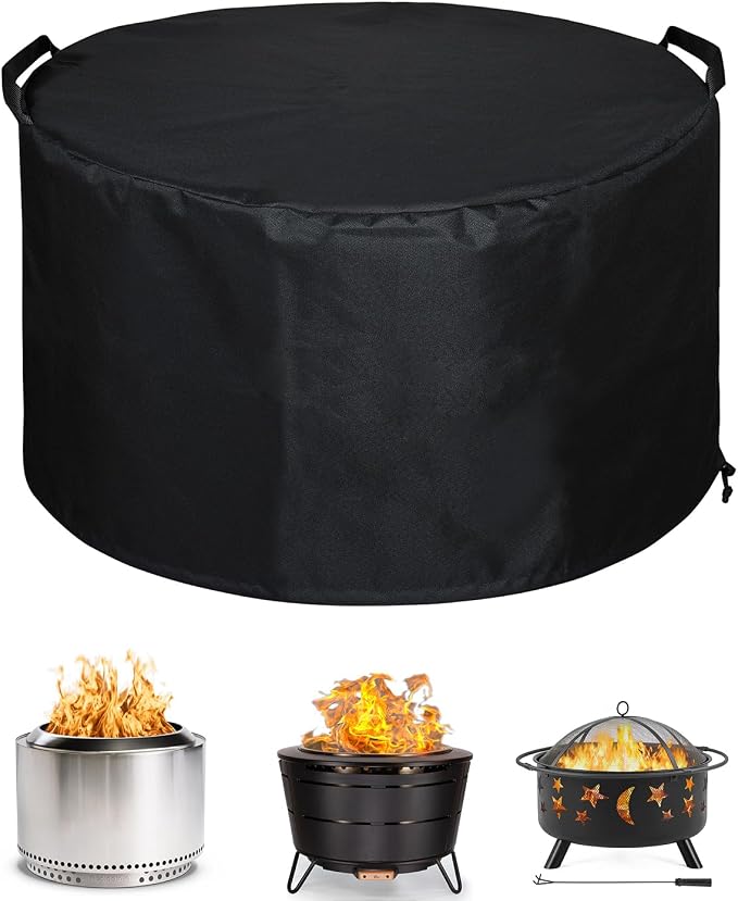 SheeChung Fire Pit Cover Round for Solo Stove Yukon 27"-29", Waterproof by SheeChung