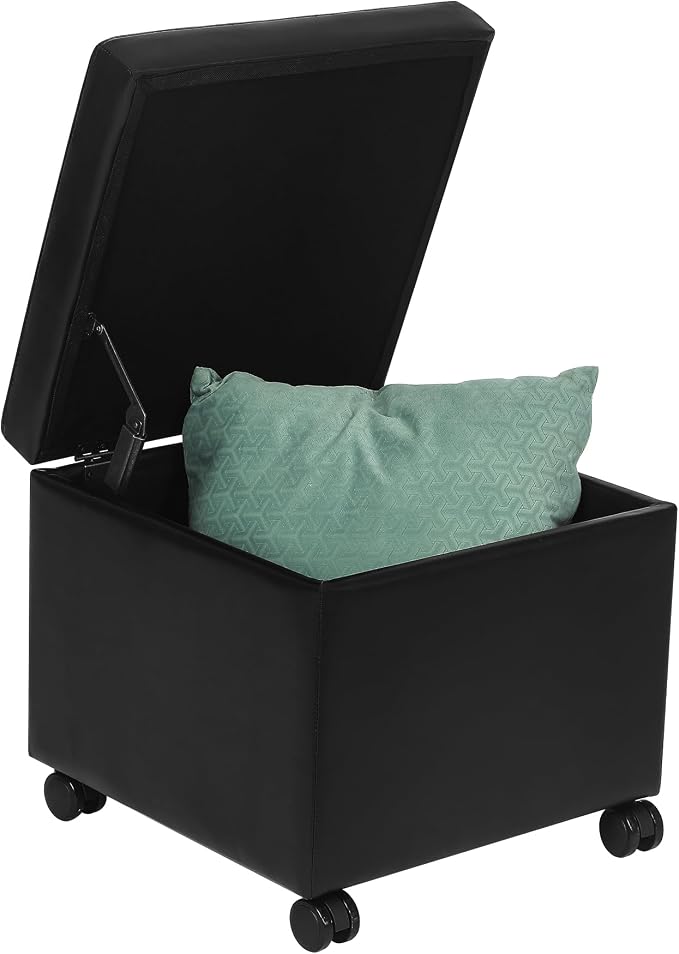 Homebeez Leather Storage Ottoman - Image 9