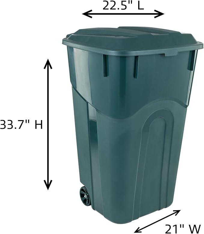 ECOSolution 32 Gallon Wheeled Outdoor Garbage Can - Image 2