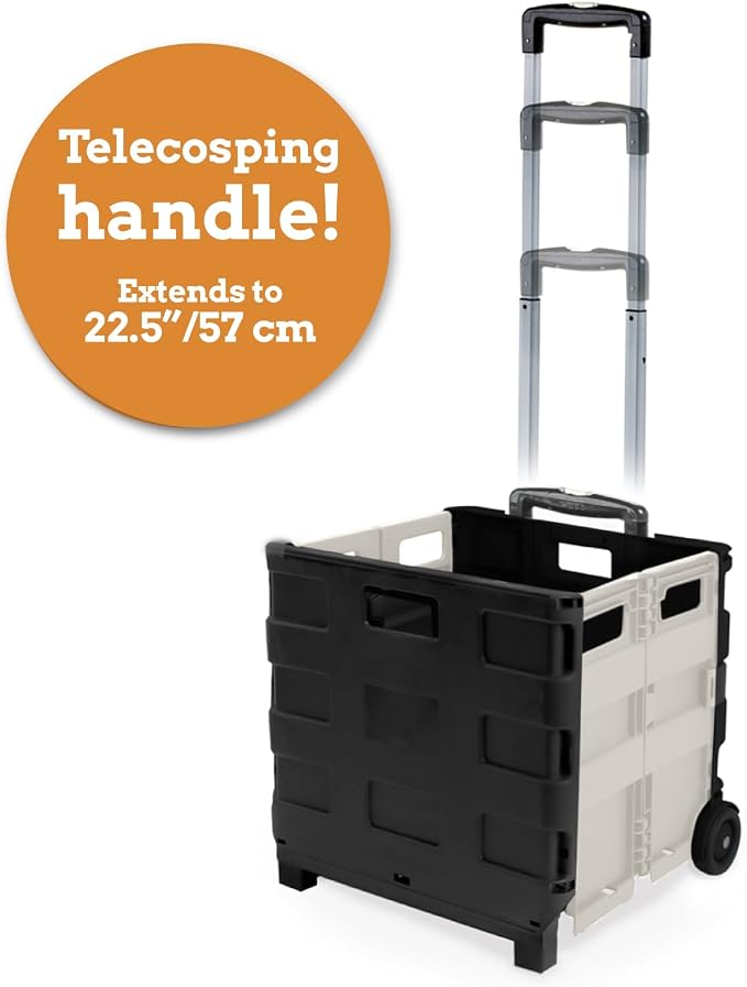 Inspired Living Ultra-Slim Rolling Collapsible Storage Pack-N-Roll Utility-carts - Image 4