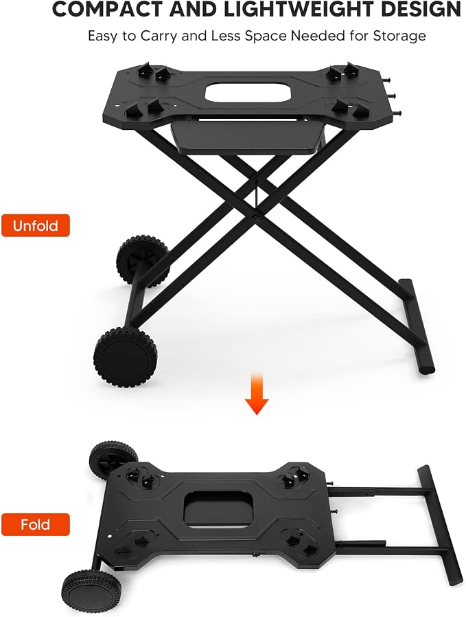 Stanbroil Portable Grill Cart for Weber Q Series Gas Grills, Upgrade Heavy-Duty - Image 5