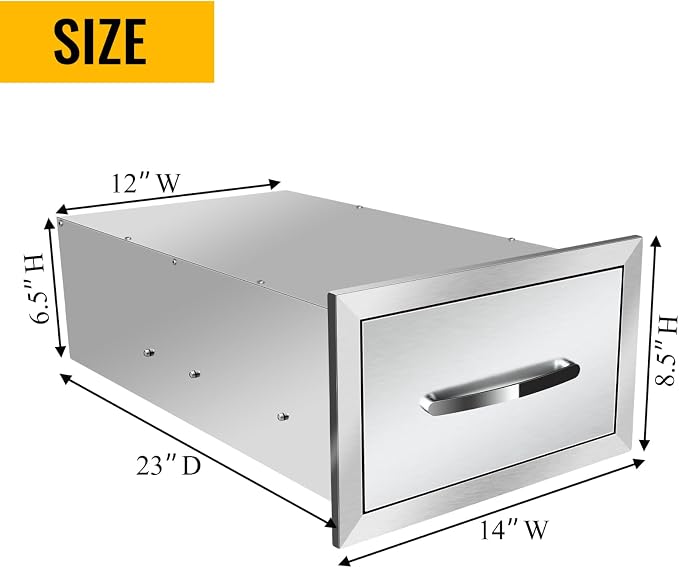 Outdoor Kitchen Stainless Steel Triple Access BBQ Drawers - Image 2