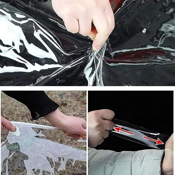 Clear Tarps Heavy Duty PVC, Transparent Tarp Durable Waterproof Dustproof - Image 5