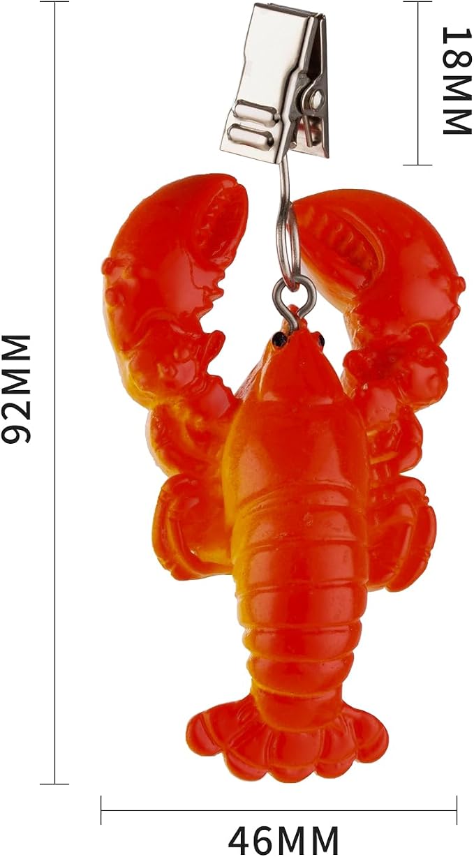 TwoFish Home Set of 4 Lobster Resin Tablecloth Weights Clips Lobster Handicraft - Image 3
