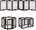 unipaws 132" Extra Wide Dog Gate and Pet Playpen, Free Standing Tall Dog Fence by unipaws