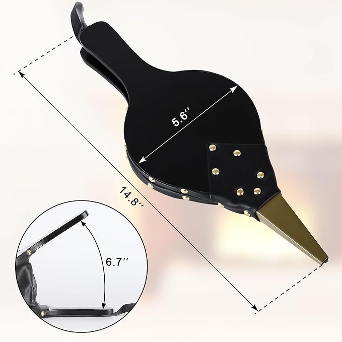 Gtongoko Fireplace Bellows Air Blower Cast Nozzle 14.8" x 5.6" - Image 2