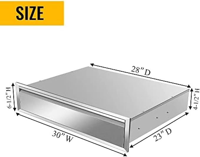 Outdoor Kitchen Drawers, Box Frame Style Flush Mount BBQ Drawer w/Stainless - Image 2