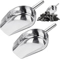 2 Pcs 14.17 in Stainless Steel Fireplace Shovel, 35-Ounce Heat Resistant Silver by Worldity