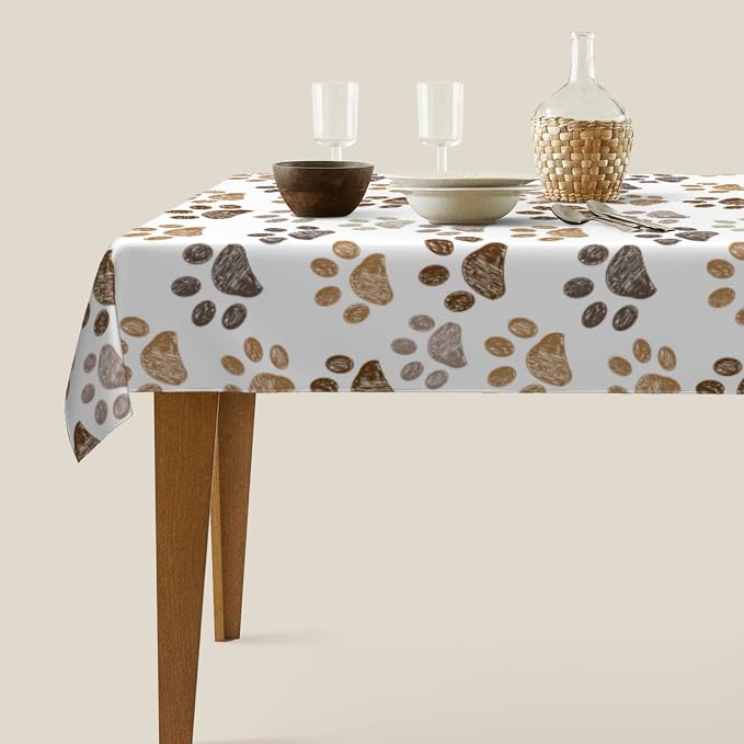 Worltoldb Dog Paw Print Tablecloths - Image 2