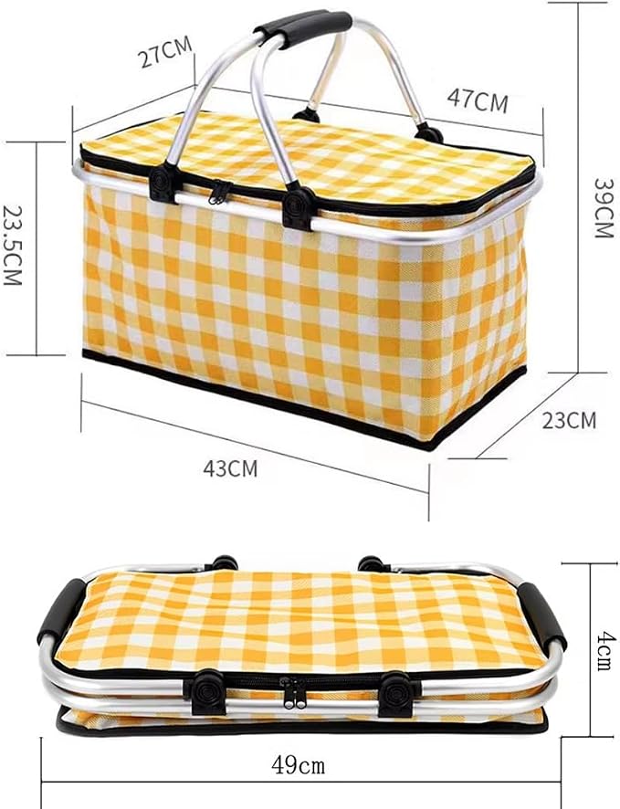 Insulated Picnic Basket Cooler Bag - Image 2