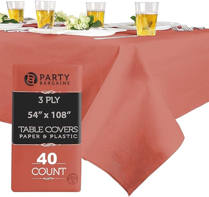 PARTY BARGAINS 40 Disposable Table Covers by PARTYBARGAINS