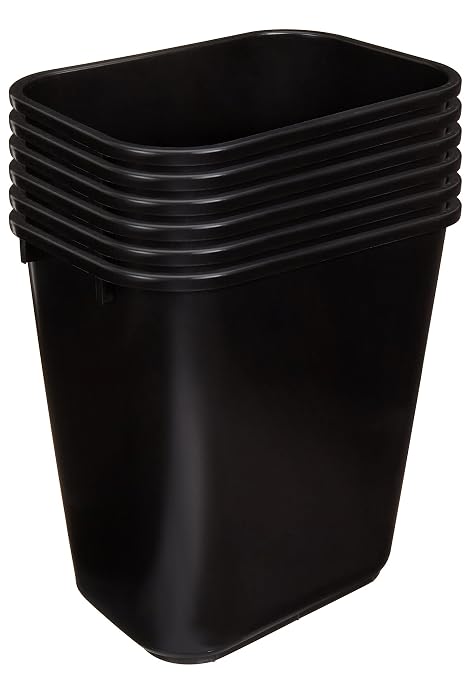 Amazon Basics Trash Can, Rectangular Commercial Office Wastebasket, 7 Gallon - Image 2