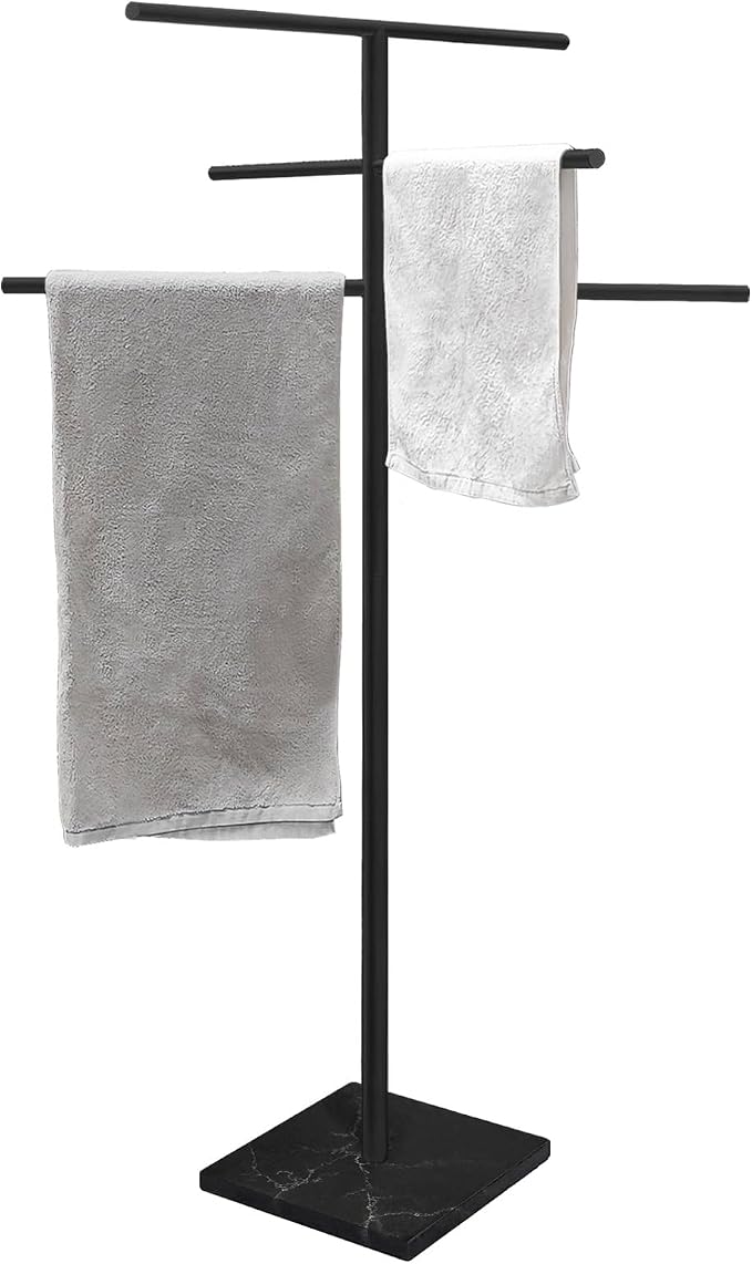Marble Base Outdoor Standing Towel Rack - Image 7