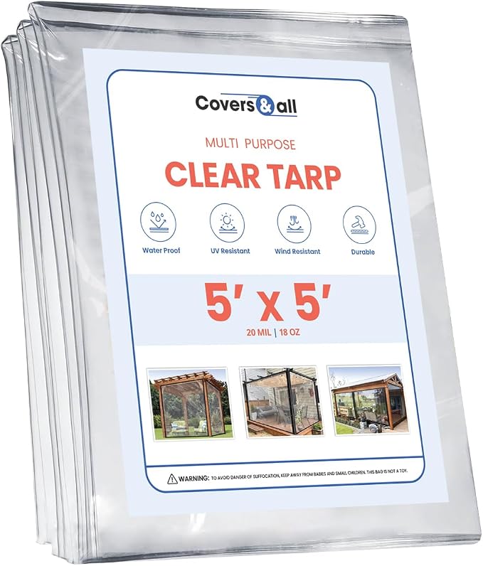 Covers & all Heavy Duty Multipurpose Clear Tarp - Image 2