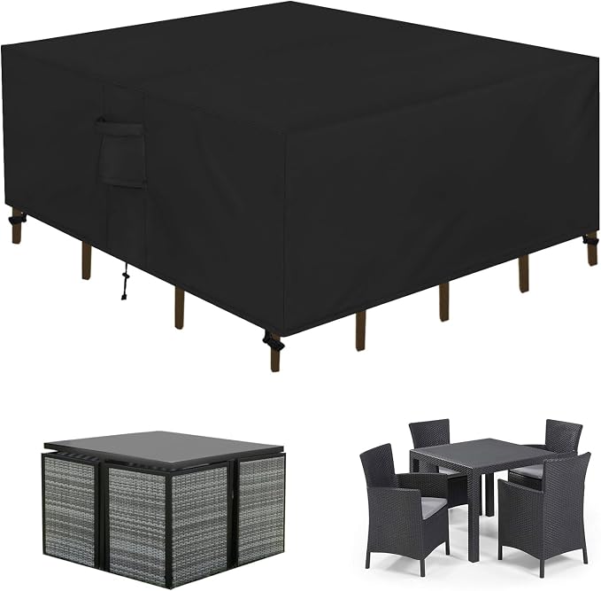 Easy-Going Patio Furniture Set Cover Waterproof Outdoor Square Table Cover by Easy-Going