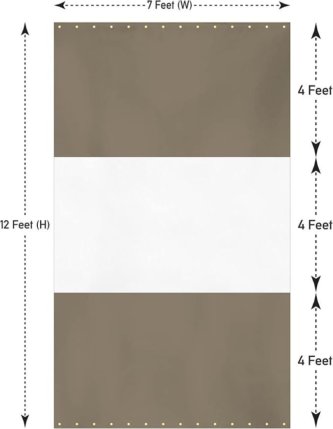 Covers & all Outdoor Clear Panel Curtain, 12 oz Vinyl Outdor Curtains - Image 2