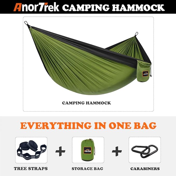 Hammocks Olive Green 210T Parachute Nylon, 500 lb Capacity