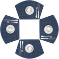 SHACOS Small Round Table Placemats Wedge Placemat Set of 4 Non Slip Heat by SHACOS