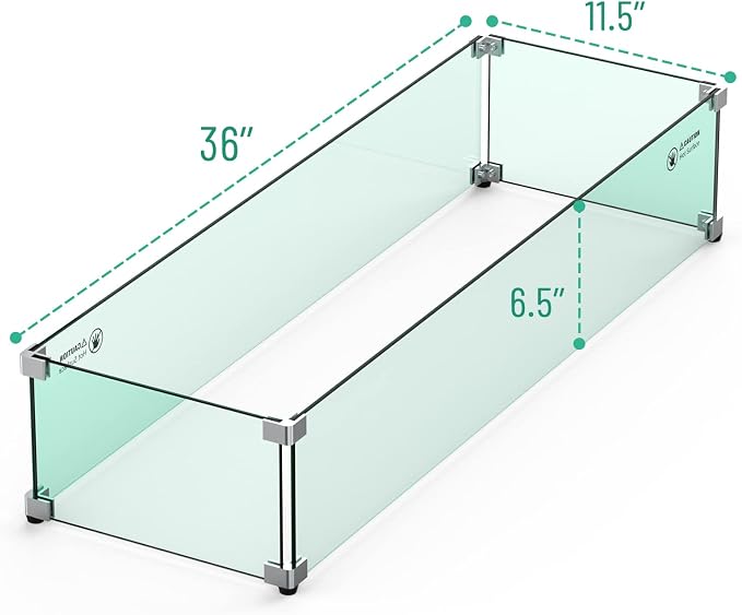 Skyflame Fire Pit Glass Wind Guard - Image 2