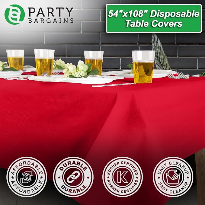 PARTY BARGAINS 5 Disposable Table Covers - Image 2
