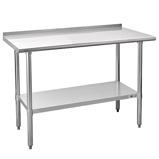 Profeeshaw Stainless Steel Prep Table NSF Commercial Work Table by Profeeshaw