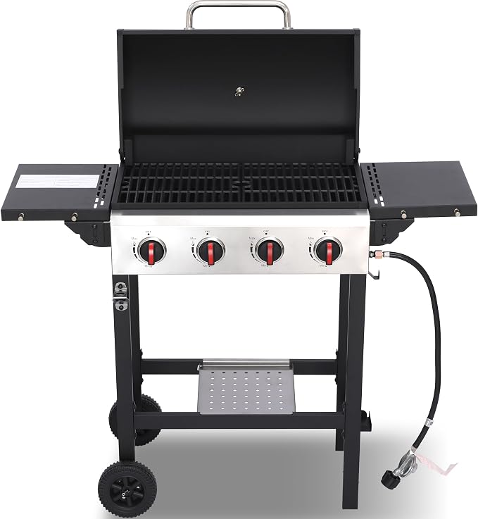 4-Burner Propane Gas Grill, 38250 BTU BBQ Grill by Unknown