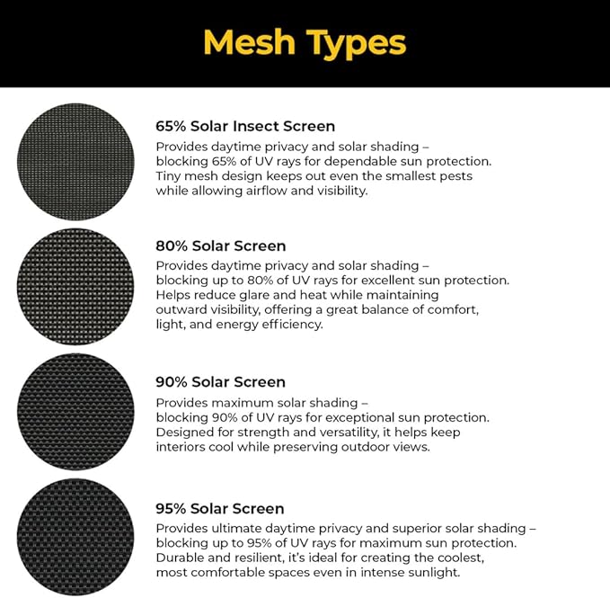 Custom Solar Screens for Windows Exterior 95% Shade - Image 7