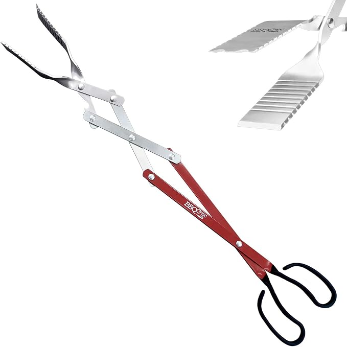 BBQCroc 3-in-1 Barbecue Tool 26-inch Extra Light and Super Long Heavy Duty Tongs by BBQCroc