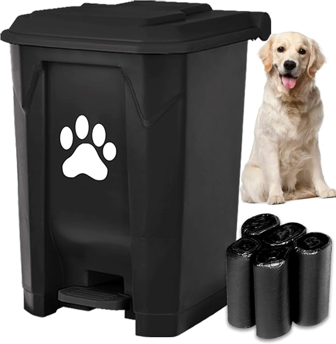 tebiete Dog Poop Trash Can Outdoors Pet Waste Station by tebiete